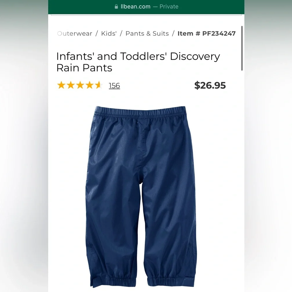 12-18m Toddler Rain Pants - Picture 5 of 7